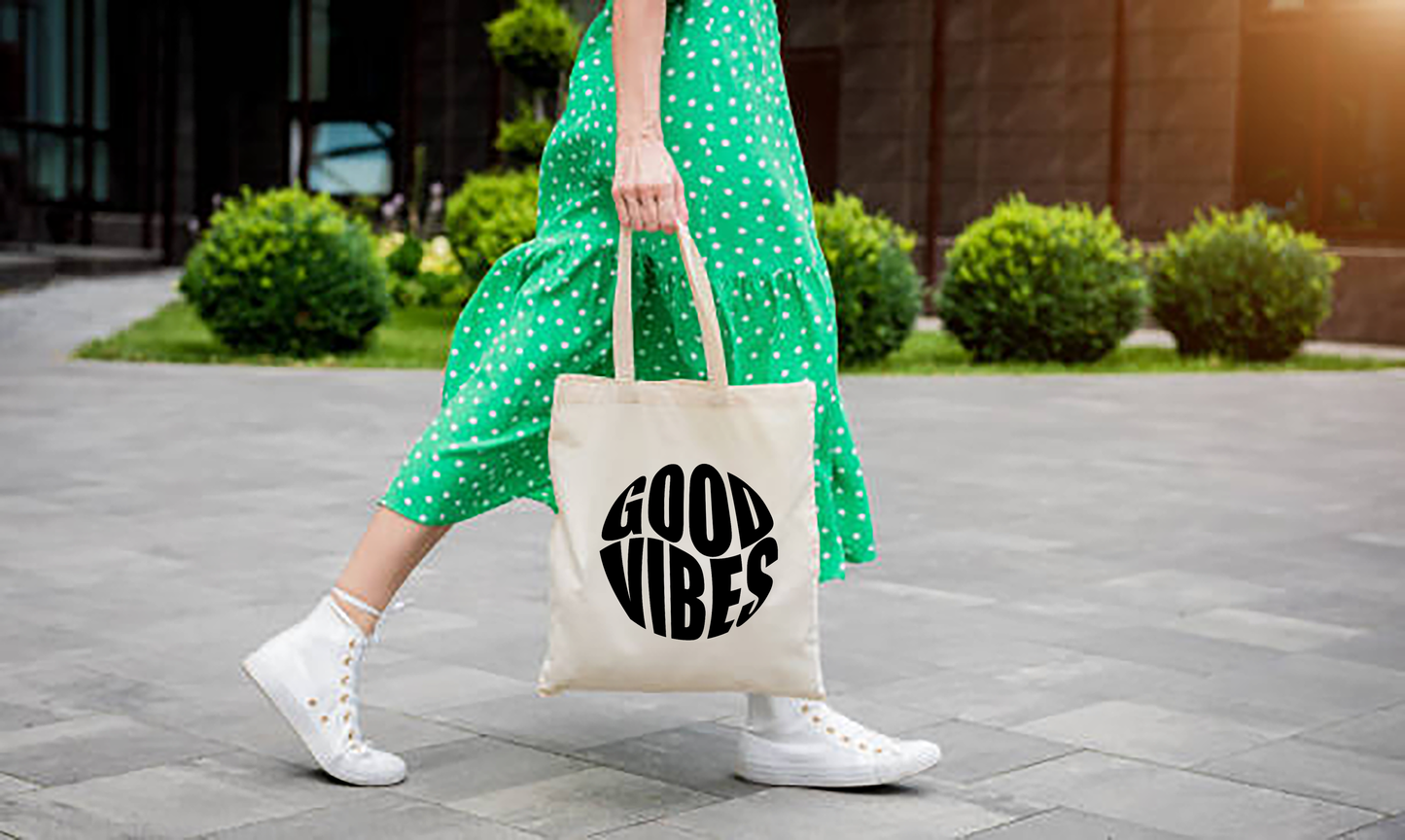 Tote-It: Good Vibes – Aesthetic Everyday Tote Bag